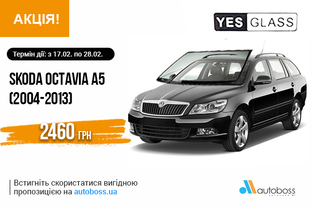 Спеціальна пропозиція на лобове скло! SKODA OCTAVIA A5 (2004-2013)